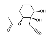 Acetic acid (1S,2R,3R)-2,3-dihydroxy-2-prop-2-ynyl-cyclohexyl ester结构式