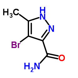 4-溴-5-甲基-1H-吡唑-3-甲酰胺结构式