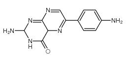 2-Amino-6-(4-aminophenyl)-4(1H)-pteridinone结构式