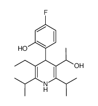 3-Pyridinemethanol, 5-ethyl-4-(4-fluoro-2-hydroxyphenyl)-a-methyl-2,6-bis(1-methylethyl)- Structure