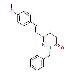 2-BENZYL-6-(4-METHOXYSTYRYL)-4,5-DIHYDRO-3(2H)-PYRIDAZINONE Structure