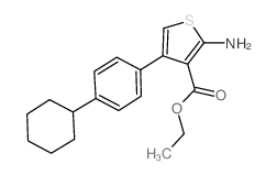 Ethyl 2-amino-4-(4-cyclohexylphenyl)thiophene-3-carboxylate structure