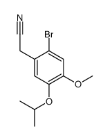2-(2-bromo-4-methoxy-5-propan-2-yloxyphenyl)acetonitrile Structure