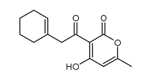 3-(2-(1-cyclohexenyl)acetyl)-4-hydroxy-6-methyl-2H-2-pyranone Structure