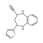 4-(2-Thienyl)-2,3,4,5-tetrahydro-1H-1,5-benzodiazepine-2-carbonitrile结构式