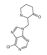 2-[(6-chloropurin-9-yl)methyl]-1-azabicyclo[2.2.2]octan-3-one结构式