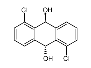 1,5-dichloro-9,10-dihydro-anthracene-9r,10t-diol结构式