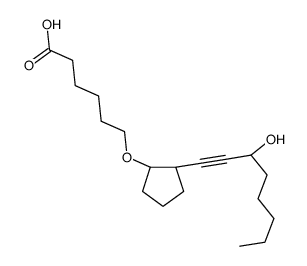 6-[(1R,2S)-2-[(3R)-3-hydroxyoct-1-ynyl]cyclopentyl]oxyhexanoic acid Structure