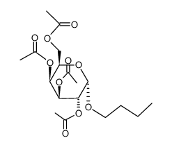 butyl 2,3,4,6-tetra-O-acetyl-α-D-galactopyranoside Structure