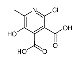 2-chloro-5-hydroxy-6-methyl-pyridine-3,4-dicarboxylic acid Structure