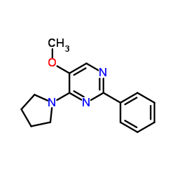 5-Methoxy-2-phenyl-4-(1-pyrrolidinyl)pyrimidine结构式