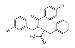 (2S)-2-[(3-bromophenyl)methyl-(4-chlorobenzoyl)amino]-3-phenylpropanoic acid Structure