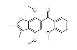 (4,7-dimethoxy-2,3-dimethyl-1-benzofuran-6-yl)-(2-methoxyphenyl)methanone Structure