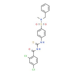 N-{[(4-{[benzyl(methyl)amino]sulfonyl}phenyl)amino]carbonothioyl}-2,4-dichlorobenzamide结构式