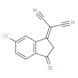 6-氯-3-(二氰基亚甲基)靛酮结构式
