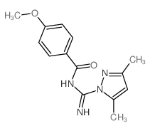Benzamide,N-[(3,5-dimethyl-1H-pyrazol-1-yl)iminomethyl]-4-methoxy- Structure