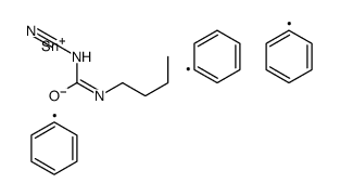 triphenylstannyl N'-butyl-N-cyanocarbamimidate Structure