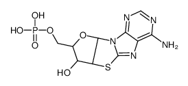 (4-amino-7-hydroxy-6a,7,8,9a-tetrahydrofuro[2',3':4,5][1,3]thiazolo[3,2-e]purin-8-yl)methyl dihydrogen phosphate结构式