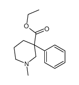 ethyl 1-methyl-3-phenylpiperidine-3-carboxylate结构式