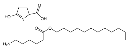 5-oxo-L-proline, compound with dodecyl 6-aminohexanoate (1:1) Structure