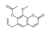 (8-methoxy-2-oxo-6-prop-2-enylchromen-7-yl) acetate结构式