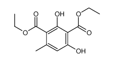 diethyl 2,4-dihydroxy-6-methylbenzene-1,3-dicarboxylate结构式