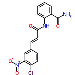 2-{[(E)-3-(4-chloro-3-nitrophenyl)-2-propenoyl]amino}benzenecarboxamide Structure