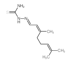 2,6-Octadienal, 3,7-dimethyl-, thiosemicarbazone Structure