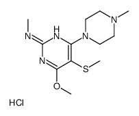 4-methoxy-N-methyl-6-(4-methylpiperazin-1-yl)-5-methylsulfanylpyrimidin-2-amine,hydrochloride结构式