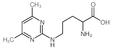 2-amino-5-[(4,6-dimethylpyrimidin-2-yl)amino]pentanoic acid Structure
