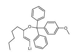 3-(p-anisyldiphenylmethoxy)-trans-1-octenyllithium结构式