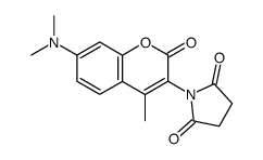 N-(7-Dimethylamino-4-methyl-3-coumarinyl)-succinimid结构式