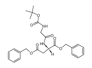 dibenzyl N-(tert-butoxycarbonyl)glycyl-L-aspartate Structure