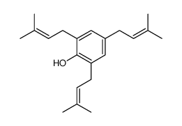 2,4,6-tris(3-methylbut-2-enyl)phenol Structure