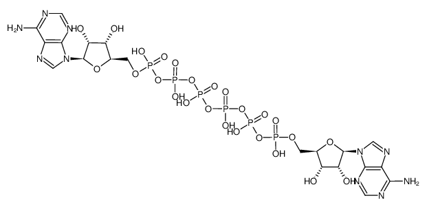 P1,P6-bis(5'-adenosyl)hexaphosphate结构式
