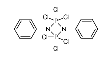 1,3-diphenyl-2,2,2,4,4,4-hexachloro-1,3-diaza-2,4-diphosphetidine结构式