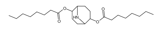 Octanoic acid 6-octanoyloxy-9-aza-bicyclo[3.3.1]non-2-yl ester Structure