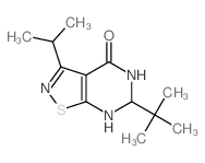 7-propan-2-yl-3-tert-butyl-9-thia-2,4,8-triazabicyclo[4.3.0]nona-1,6-dien-5-one结构式