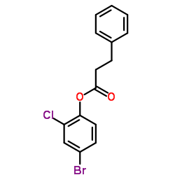 4-Bromo-2-chlorophenyl 3-phenylpropanoate结构式