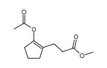 3-(2-Acetoxy-1-cyclopentenyl)-propionsaeure-methylester Structure