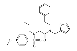 N-(furan-2-ylmethyl)-2-[(4-methoxyphenyl)sulfonyl-propylamino]-N-(2-phenylethyl)acetamide Structure