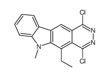 dichloro-1,4 ethyl-5 methyl-6 pyridazino[4,5-b]carbazole结构式