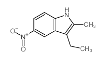 1H-Indole, 3-ethyl-2-methyl-5-nitro- Structure