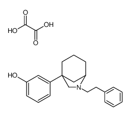 oxalic acid,3-[7-(2-phenylethyl)-7-azabicyclo[3.2.1]octan-5-yl]phenol Structure