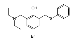 4-bromo-2-(diethylaminomethyl)-6-(phenylsulfanylmethyl)phenol结构式