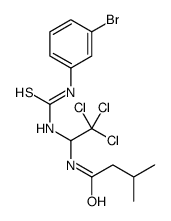 N-[1-[(3-bromophenyl)carbamothioylamino]-2,2,2-trichloroethyl]-3-methylbutanamide结构式