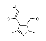 5-(chloromethyl)-4-(1,2-dichloroethenyl)-1,3-dimethylpyrazole结构式