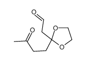 2-[2-(3-oxobutyl)-1,3-dioxolan-2-yl]acetaldehyde Structure