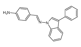 4-[(3-phenylindol-1-yl)iminomethyl]aniline Structure