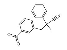 2-Phenyl-2-(m-nitrobenzyl)propionitril Structure